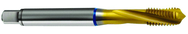 M8x1.25 6H 3-Flute Cobalt Blue Ring Semi-Bottoming 15 degree Spiral Flute Tap-TiN - First Tool & Supply