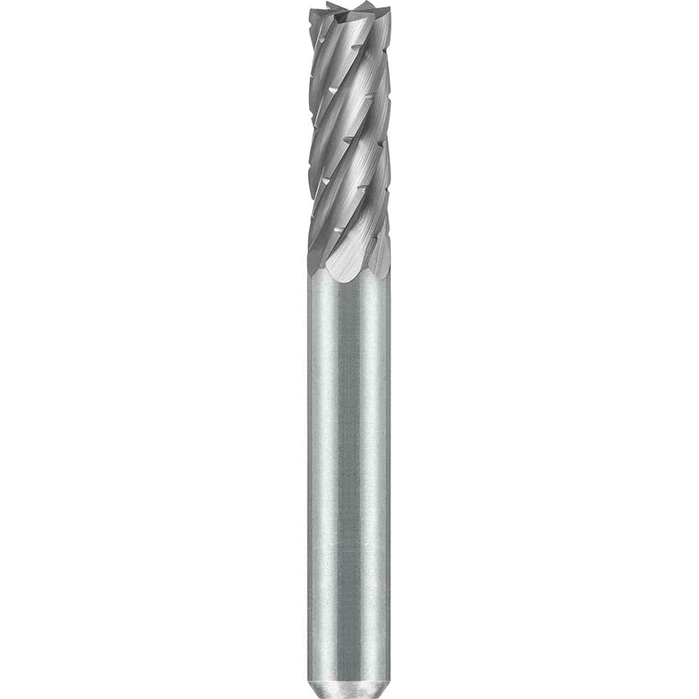 SGS Pro - SB-1, 1/4" Cut Diam, 1/4" Shank Length, NG6, Tungsten Carbide Cylinder Burr with End Cut - Exact Industrial Supply