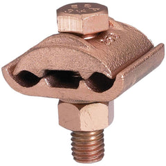 Burndy - Grounding Clamps; Clamp Type: Grounding Clamp ; Compatible Wire Size (AWG): 4 ; Compatible Wire Size (kcmil): 300 ; Overall Length (Inch): 2.21 ; Overall Length (Decimal Inch): 2.21 ; Material: Copper Alloy - Exact Industrial Supply