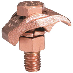 Burndy - Grounding Clamps; Clamp Type: Grounding Clamp ; Compatible Wire Size (AWG): 4-2/0 ; Overall Length (Inch): 0.94 ; Overall Length (Decimal Inch): 0.94 ; Material: Copper Alloy ; Standards Met: EU RoHS Indicator; RoHS EX Compliant; UL 467; UL List - Exact Industrial Supply