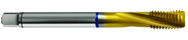 M12x1.0 6H 3-Flute Cobalt Blue Ring Semi-Bottoming 15 degree Spiral Flute Tap-TiN - First Tool & Supply