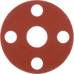 USA Sealing - Flange Gasketing; Nominal Pipe Size: 1-1/4 (Inch); Inside Diameter (Inch): 1-5/8 ; Thickness: 1/8 (Inch); Outside Diameter (Inch): 4-5/8 ; Material: Silicone Rubber ; Color: Red - Exact Industrial Supply