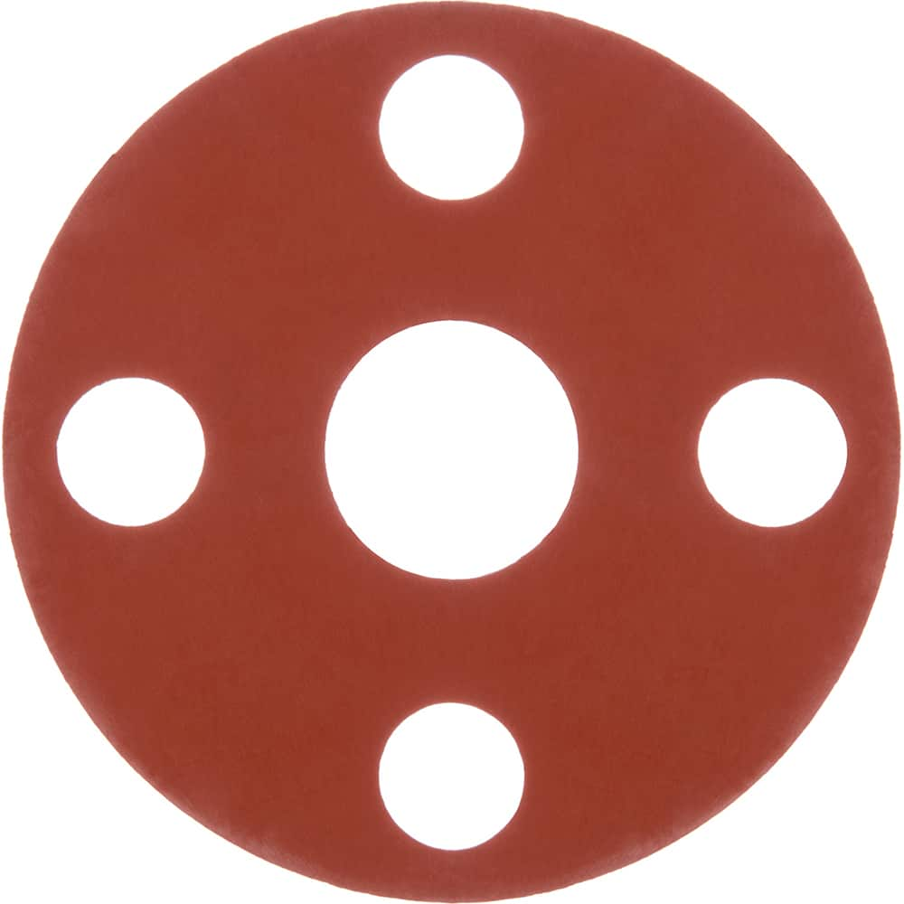 USA Sealing - Flange Gasketing; Nominal Pipe Size: 3 (Inch); Inside Diameter (Inch): 3-1/2 ; Thickness: 1/16 (Inch); Outside Diameter (Inch): 8-1/4 ; Material: SBR Rubber ; Color: Red - Exact Industrial Supply