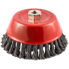 Norton - 6" Diam 5/8-11 Threaded Arbor Carbon Steel Fill Cup Brush - First Tool & Supply