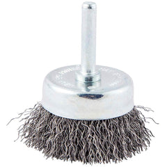 Norton - 2" Diam 1/4" Shank Carbon Steel Fill Cup Brush - First Tool & Supply