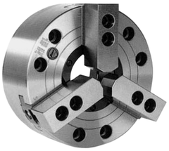 3-Jaw Extra Large Hole Power Chuck; Direct Mount A2-6; 8" - First Tool & Supply