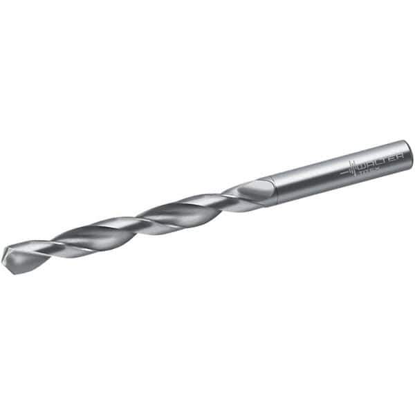 Walter-Titex - 3.8mm 118° Solid Carbide Jobber Drill - Bright Finish, Right Hand Cut, Spiral Flute, Straight Shank, 75mm OAL, N Point - First Tool & Supply