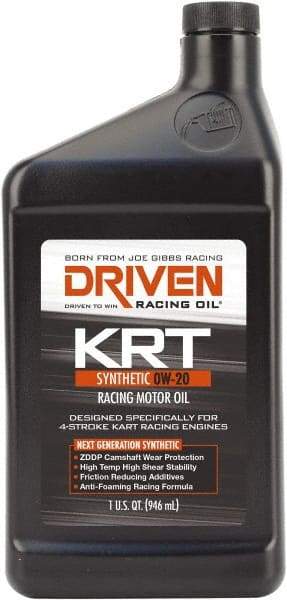 Joe Gibbs Driven Racing Oil - 1 Quart Synthetic Racing Oil - Grade 0W-20 - First Tool & Supply