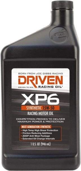 Joe Gibbs Driven Racing Oil - 1 Quart Synthetic Racing Oil - Grade 15W-50 - First Tool & Supply