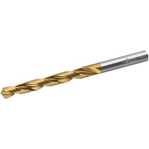 Walter-Titex - 1.1mm 118° High Speed Steel Jobber Drill - TiN Finish, Right Hand Cut, Spiral Flute, Straight Shank, 36mm OAL, N Point - First Tool & Supply