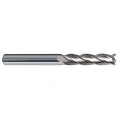 10mm Dia. x 100mm Overall Length 4-Flute Square End Solid Carbide SE End Mill-Round Shank-Center Cut-Uncoated - First Tool & Supply