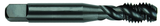 10-32 Dia. - GH2 - 3 FL - Premium HSS - Black Oxide Semi Bottoming Spiral FL Tap - First Tool & Supply