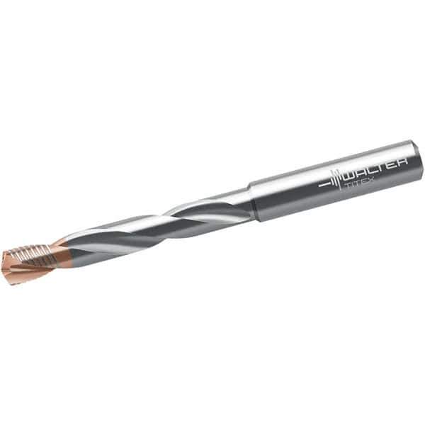 Walter-Titex - 5/16" 140° Solid Carbide Jobber Drill - Tinal/AlCrN Finish, Right Hand Cut, Spiral Flute, Straight Shank, 91mm OAL - First Tool & Supply