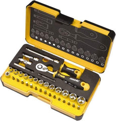 Felo - 36 Piece 1/4" Drive Ratchet Socket Set - Comes in Strongbox Case - First Tool & Supply