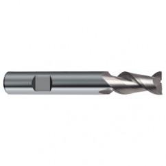 14mm Dia. - 83mm OAL - 45° Helix Bright Carbide End Mill - 2 FL - First Tool & Supply