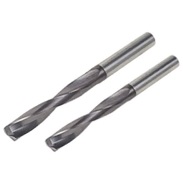 Iscar - 5mm Solid Carbide Jobber Drill - AlTiN Finish, Right Hand Cut, Spiral Flute, Straight Shank, 82mm OAL, Standard Point - First Tool & Supply