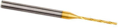 Kennametal - 1.9mm 140° Solid Carbide Jobber Drill - Multilayer TiAlN Finish, Right Hand Cut, Spiral Flute, Straight Shank, 58mm OAL, Standard Point - First Tool & Supply