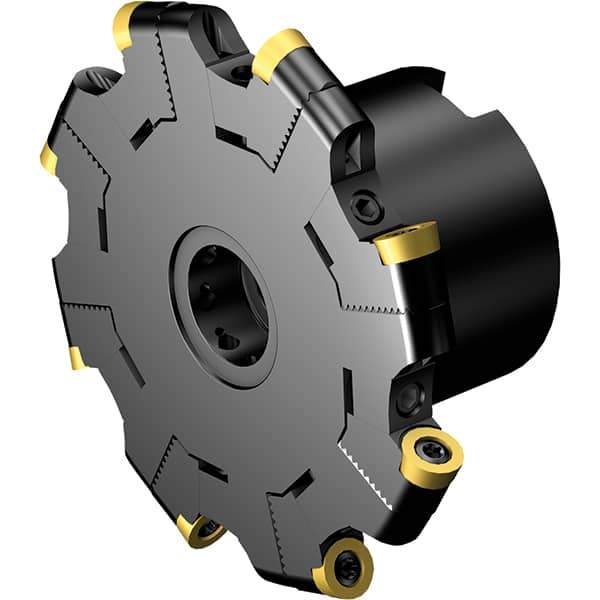 Sandvik Coromant - 3/8" Cutting Width, 0.925" Depth of Cut, 1" Hole Diam, 8 Tooth Indexable Slotting Cutter - Right Hand Cutting Direction - First Tool & Supply