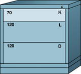 Table-Standard Cabinet - 3 Drawers - 30 x 28-1/4 x 30-1/8" - Multiple Drawer Access - First Tool & Supply