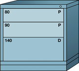 Table-Standard Cabinet - 3 Drawers - 30 x 28-1/4 x 30-1/8" - Multiple Drawer Access - First Tool & Supply