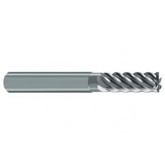 6mm Dia. - 57mm OAL - 45° Helix Bright Carbide End Mill - 6 FL - First Tool & Supply