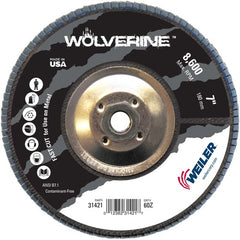 7″ Vortec Pro Abrasive Flap Disc, Flat, Phenolic Backing, 60Z, 5/8″-11 UNC Nut - First Tool & Supply