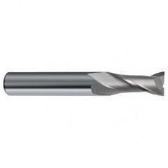 3/8 Dia. x 2-1/2 Overall Length 2-Flute Square End Solid Carbide SE End Mill-Round Shank-Center Cut-Uncoated - First Tool & Supply