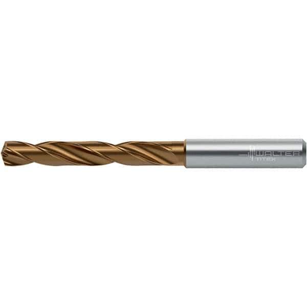 Walter-Titex - 4.5mm 140° Solid Carbide Jobber Drill - TiSiAlCrN/AlTiN Finish, Right Hand Cut, Spiral Flute, Straight Shank, 74mm OAL - First Tool & Supply