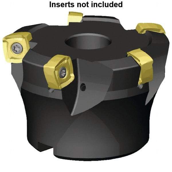 Kennametal - 5 Inserts, 2" Cutter Diam, 0.098" Max Depth of Cut, Indexable High-Feed Face Mill - 3/4" Arbor Hole Diam, 40mm High, 7793VXO12 Toolholder, XO..1205.. Inserts, Series 7793 - First Tool & Supply