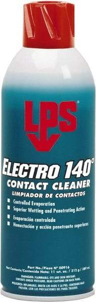 LPS - 11 Ounce Bottle Contact Cleaner - 144°F Flash Point, 15.14 kV Dielectric Strength, Flammable, Plastic Safe - First Tool & Supply