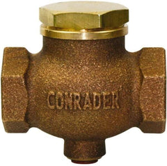 Conrader - 1-1/4" Bronze Check Valve - Inline, FNPT x FNPT - First Tool & Supply