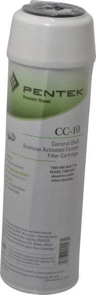 Pentair - 2-7/8" OD, 20µ, Granular Activated Carbon Maximum Absorption Cartridge Filter - 9-3/4" Long, Reduces Tastes, Odors & Sediments - First Tool & Supply