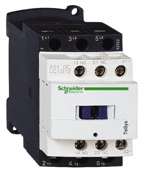 Schneider Electric - 3 Pole, 48 Coil VAC at 50/60 Hz, 12 Amp at 440 VAC and 25 Amp at 440 VAC, Nonreversible IEC Contactor - 1 Phase hp: 1 at 115 VAC, 2 at 230/240 VAC, 3 Phase hp: 10 at 575/600 VAC, 3 at 200/208 VAC, 3 at 230/240 VAC, 7.5 at 460/480 VAC - First Tool & Supply