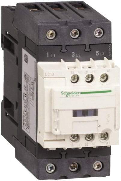 Schneider Electric - 3 Pole, 230 Coil VAC at 50/60 Hz, 65 Amp at 440 VAC, Nonreversible IEC Contactor - CCC, CSA, CSA C22.2 No. 14, EN/IEC 60947-4-1, EN/IEC 60947-5-1, GOST, RoHS Compliant, UL 508, UL Listed - First Tool & Supply