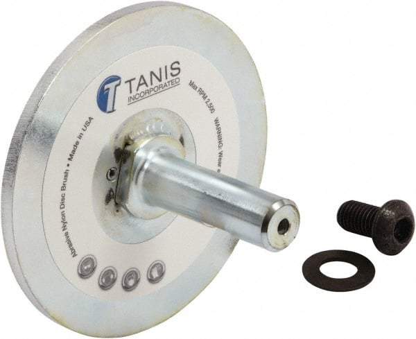 Tanis - 1/4" Arbor Hole to 3/4" Shank Diam Drive Arbor - For 6" Tanis Disc Brushes, Flow Through Spindle - First Tool & Supply