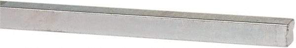 Made in USA - 12" Long x 3/16" High x 3/16" Wide, Zinc-Plated Oversized Key Stock - C1018 Steel - First Tool & Supply