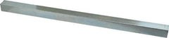 Made in USA - 12" Long x 5/8" High x 5/8" Wide, Zinc-Plated Oversized Key Stock - C1018 Steel - First Tool & Supply