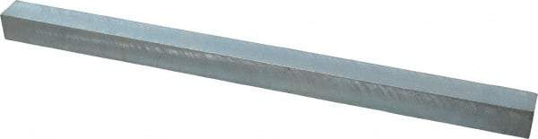 Made in USA - 12" Long x 11/16" High x 11/16" Wide, Zinc-Plated Oversized Key Stock - C1018 Steel - First Tool & Supply