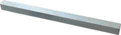 Made in USA - 12" Long x 3/4" High x 3/4" Wide, Zinc-Plated Oversized Key Stock - C1018 Steel - First Tool & Supply