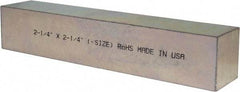 Made in USA - 12" Long x 2-1/4" High x 2-1/4" Wide, Zinc-Plated Oversized Key Stock - C1018 Steel - First Tool & Supply