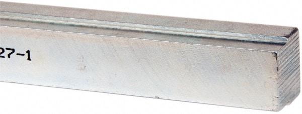 Made in USA - 12" Long, Zinc-Plated Step Key Stock for Shafts - C1018 Steel - First Tool & Supply