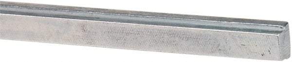 Made in USA - 12" Long, Zinc-Plated Step Key Stock for Gears - C1018 Steel - First Tool & Supply