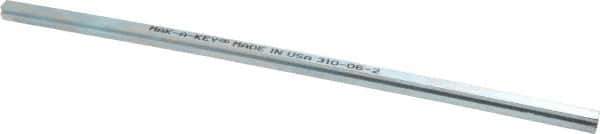 Made in USA - 12" Long, Zinc-Plated Step Key Stock for Gears - C1018 Steel - First Tool & Supply