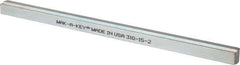 Made in USA - 12" Long, Zinc-Plated Step Key Stock for Gears - C1018 Steel - First Tool & Supply