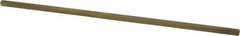 Made in USA - 12" Long x 1/4" High x 1/4" Wide, Over/Undersized Key Stock - Alloy 360 Brass - First Tool & Supply