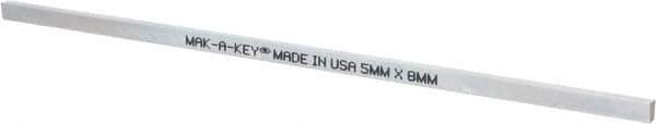 Made in USA - 12" Long, Zinc-Plated Oversized Key Stock - C1045 Steel - First Tool & Supply