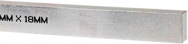 Made in USA - 12" Long, Zinc-Plated Oversized Key Stock - C1045 Steel - First Tool & Supply