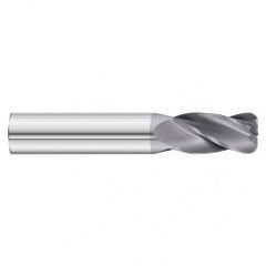 6mm Dia. x 50mm Overall Length 4-Flute 0.2mm C/R Solid Carbide SE End Mill-Round Shank-Center Cut-TiAlN - First Tool & Supply