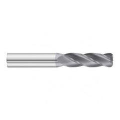 1/2 Dia. x 6 Overall Length 4-Flute .060 C/R Solid Carbide SE End Mill-Round Shank-Center Cut-TiAlN - First Tool & Supply