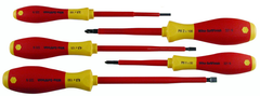 Insulated Slotted Screwdriver 3.0; 4.5; 6.5mm & Phillips # 1 & # 2. 5 Piece Set - First Tool & Supply